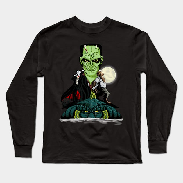 Universally Monstrous Long Sleeve T-Shirt by Tom Krohne